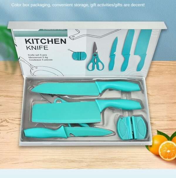 Evdrtverh 1831400 Stainless Steel Kitchen Knife Set Non-Stick Blade