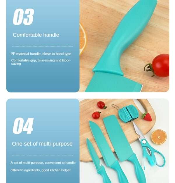 Evdrtverh 1831400 Stainless Steel Kitchen Knife Set Non-Stick Blade