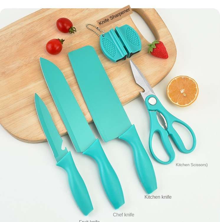 Evdrtverh 1831400 Stainless Steel Kitchen Knife Set Non-Stick Blade