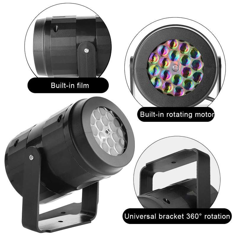 Wolulu AS-50309 LED RGB Projector Light With 16 Patterns