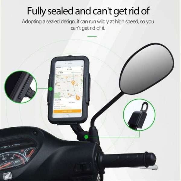 Motorbike Phone Holder Waterproof Bag Pouch Cases Motorcycle Bicycle Handlebar Cellphones GPS Stand