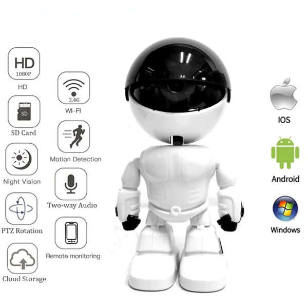 SE01 Smart Auto Tracking Robot Camera Yoosee App 1080P