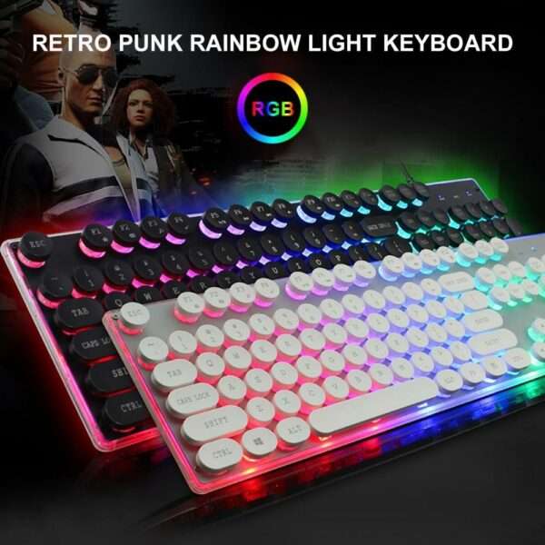 Aerbes AB-D005 USB Corded Punk Keyboard With Backlight Function