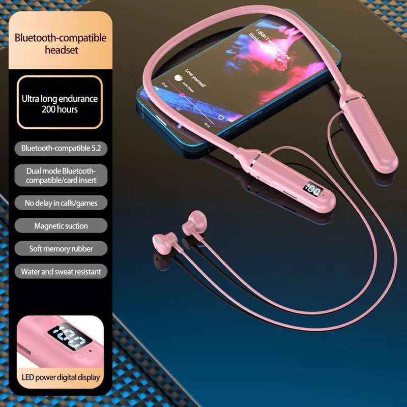 Wolulu AS-51261 Wireless Bluetooth Neck Sports Earphone