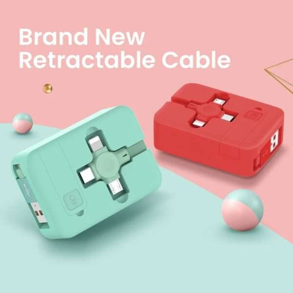 3 in 1 Portable Retractable Charging Cable Type C  Micro USB Lightning for iPhone Android 1M