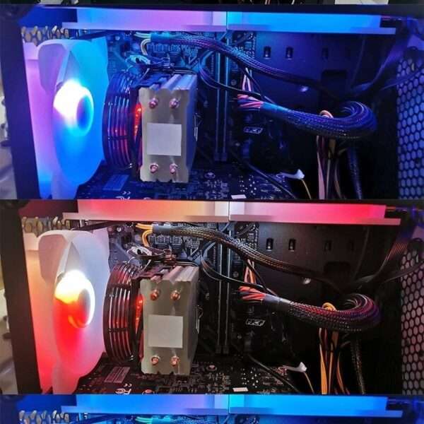 XF0243 3pin 4pin Silent RGB LED Cooling Fan for Computer Case