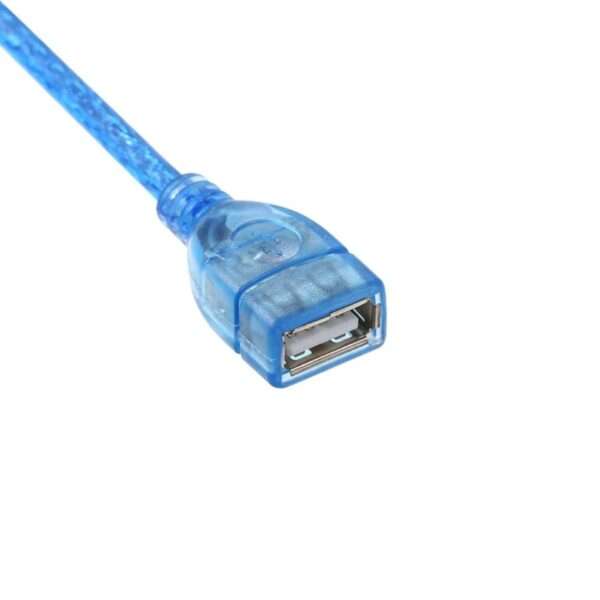 SE-L206 USB2.0 Transparent Blue Male To Female Extension Cable 10M