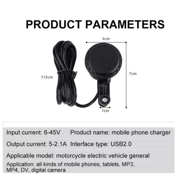 JG128 Motorcycle USB Charger