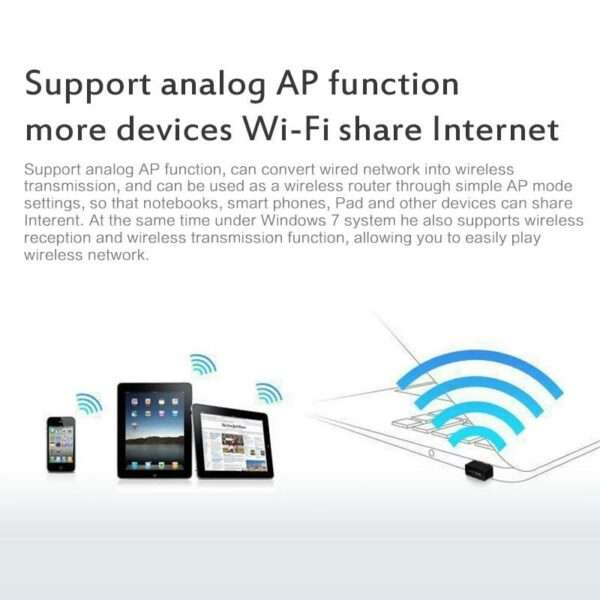 RTL-8188 802.11N USB Mini Wireless Small Network Card 300Mbps Computer Wifi Receiver