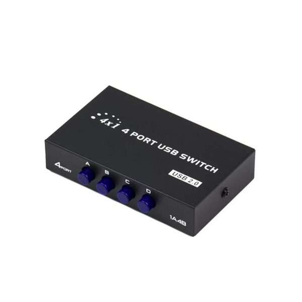 1A4B 4 Ports USB 2.0 Sharing Switch Adapter Box For PC Scanner