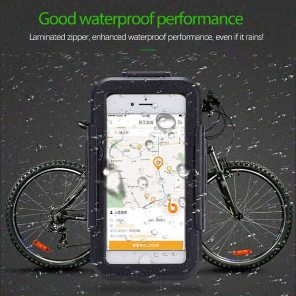 Motorbike Phone Holder Waterproof Bag Pouch Cases Motorcycle Bicycle Handlebar Cellphones GPS Stand