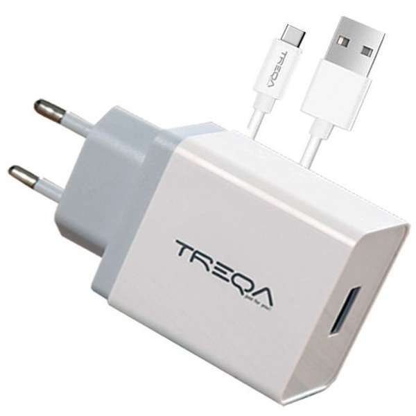 Treqa-CS-203 Smart Charger Kit With USB To Type C USB Charger 2.4A Output
