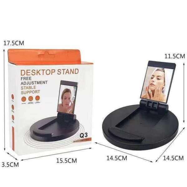 Q3 Pocket Mirror Foldable Adjustable Desktop Stand Support