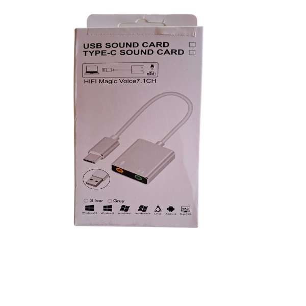 External SE-L224 USB Sound Card Type C / USB to 3.5mm Jack USB Audio Adapter