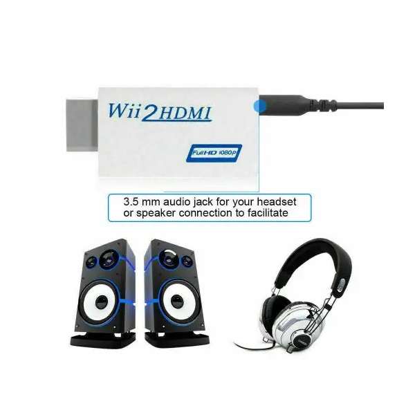 1080P 720P Upscaling Adapter For Wii 2 HDMI