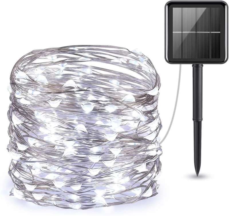 ZYF-D241 Solar Powered Copper Wire Fairy Light 100 LED White 10M