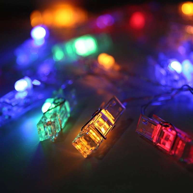 ZYF-38 Photo Clip Fairy String Light RGB With Tail Plug Extension 5M