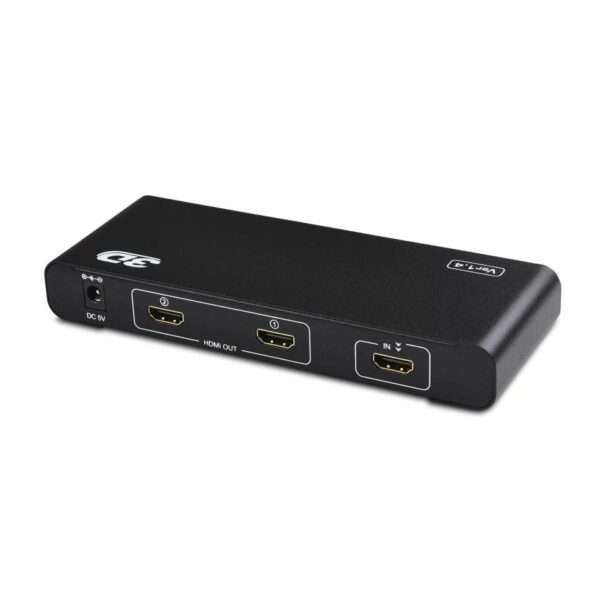 2 Port HD Splitter 1 in 2 Out Amplifier Support 4K x 2K Ultra HD and 3D Full HD 1080P