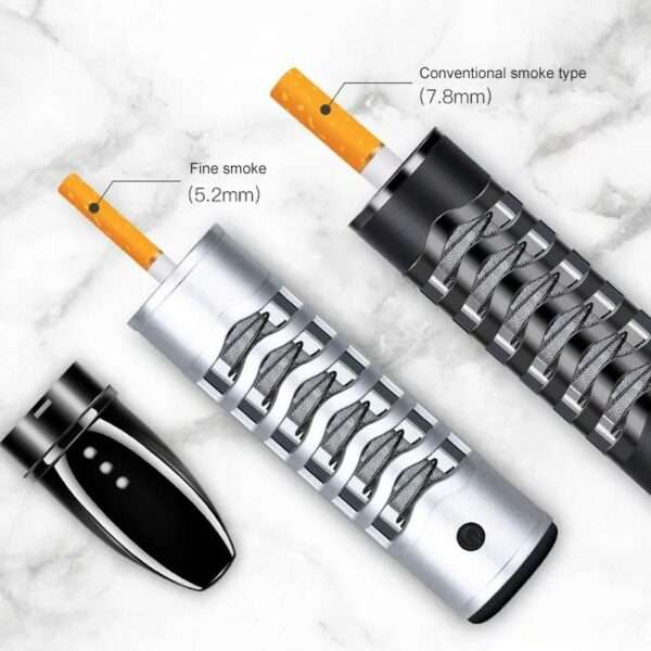 SE-049 Cigarette Electric Lighter Smoke Cover Holder USB Windproof