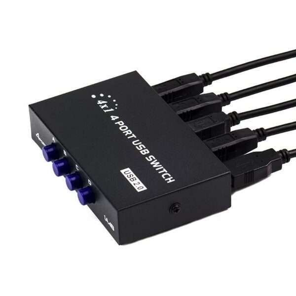 1A4B 4 Ports USB 2.0 Sharing Switch Adapter Box For PC Scanner