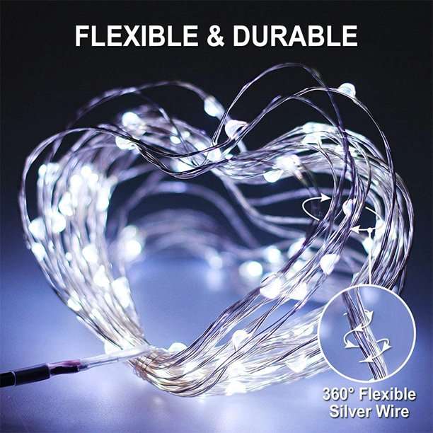 ZYF-D241 Solar Powered Copper Wire Fairy Light 100 LED White 10M