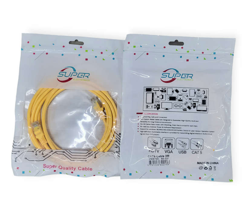 Super Electronics SE-C02 Cat5 Network Cable 3m