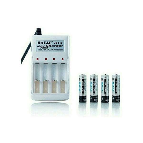 Jiabao JB-212 Battery Charger For AA/AAA Batteries With 4 AAA Batteries