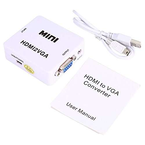 Treqa HDV-551 HDMI to VGA Converter Adapter With Audio Connector 1080P