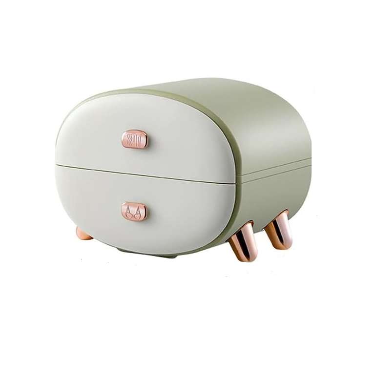 438803 Ectia Plastic 2 Drawer Storage Box For Small Items