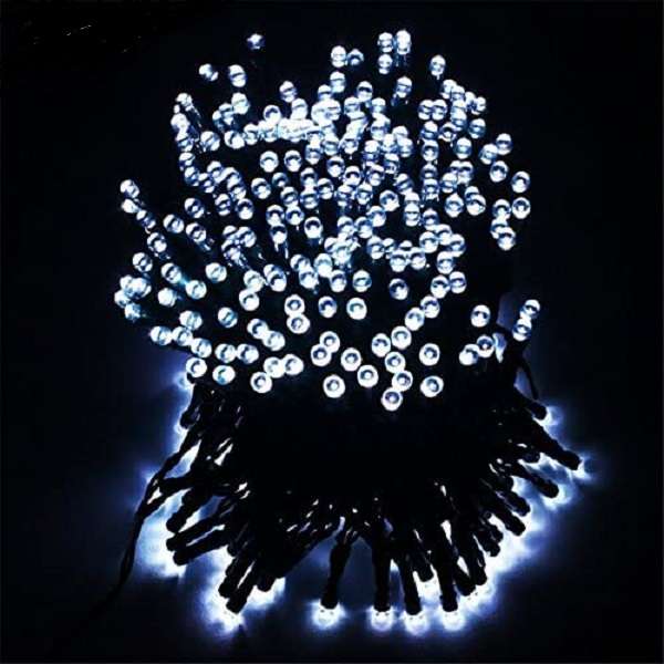 10M White LED Inter-Connecting Black Cable Fairy Light
