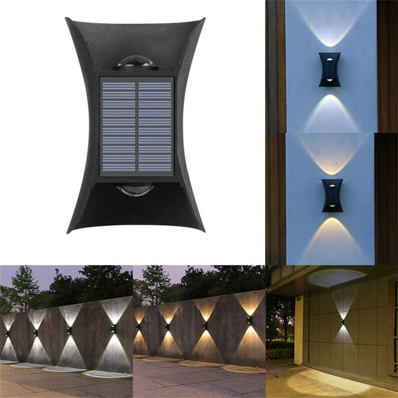 FA-212-2 Solar Powered Upper and Lower Wall Light  White + Warm White Light