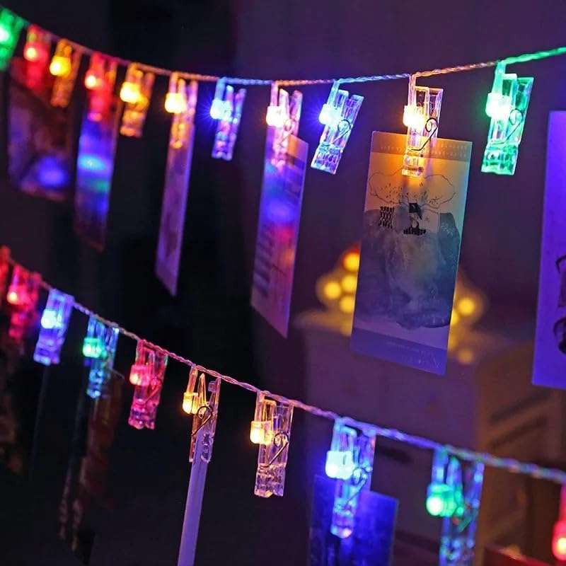 ZYF-38 Photo Clip Fairy String Light RGB With Tail Plug Extension 5M
