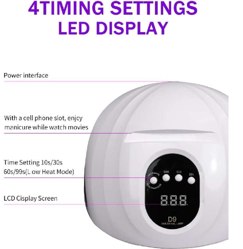 Aorlis AO-78034 Sensor LED UV Light Nail Polish Dryer