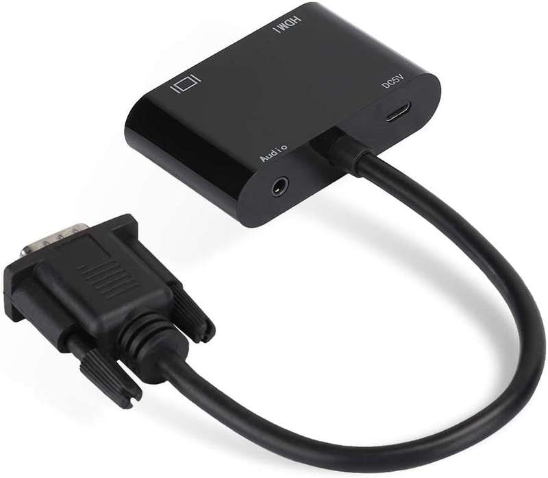 Tangka TK-H135 VGA to HDMI + VGA Converter With Audio 2K Output And Power Port