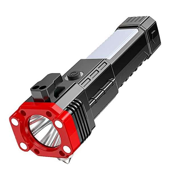 FA-499 USB Charging Super Bright LED Flashlight With Safety Hammer
