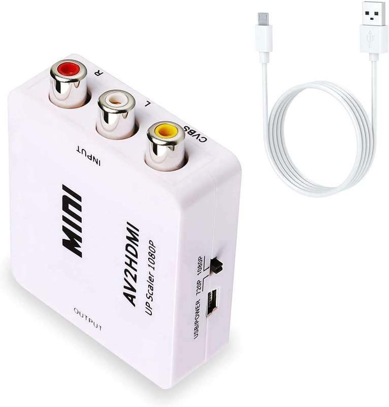 Treqa HDV-554 AV to HDMI Converter Adapter 1080P