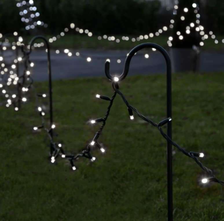 10M White LED Inter-Connecting Black Cable Fairy Light