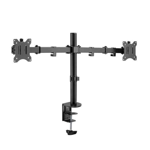 Z022 Dual Arm Table Top Monitor Clamp Stand 13" To 27"