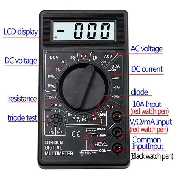 JG20375100 Digital Multimeter DT-830B