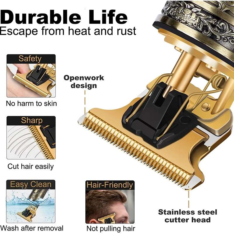 Aorlis AO-50016 Professional LCD Display USB Charging Hair Trimmer 1200Mah