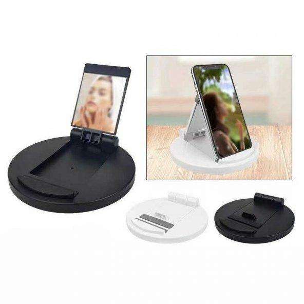 Q3 Pocket Mirror Foldable Adjustable Desktop Stand Support