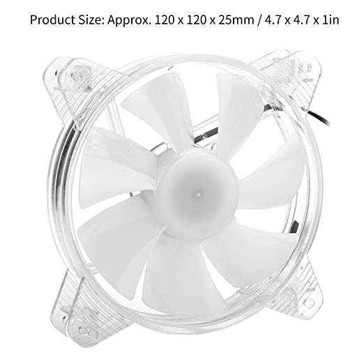 Ring Computer Cooling Fan 1600RPM  Silent RGB Fan with Sleeve Bearing