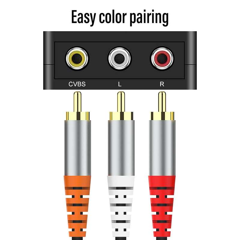 Wolulu AS-51177 Male 3 Lotus Head To Male 3 Lotus Head Cable 1.5m