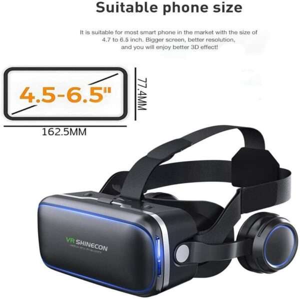 JG20375157 VR Shinecon 3D VR Glasses With Headphones