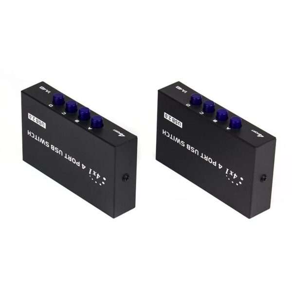 1A4B 4 Ports USB 2.0 Sharing Switch Adapter Box For PC Scanner