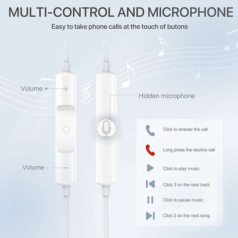 Treqa EP-759 Lightning Earphone IOS