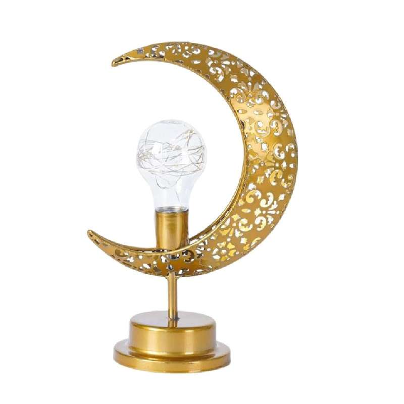 Bulb Battery Operated Moon Shaped LED Light Warm White