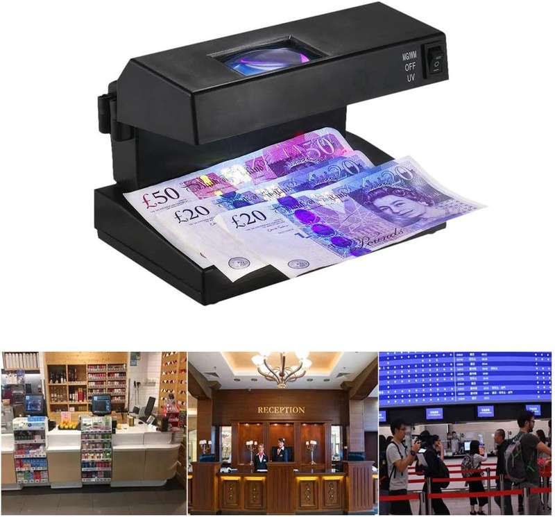 AD-2138 Counterfeit Money Detector With Magnifying Glass 9W