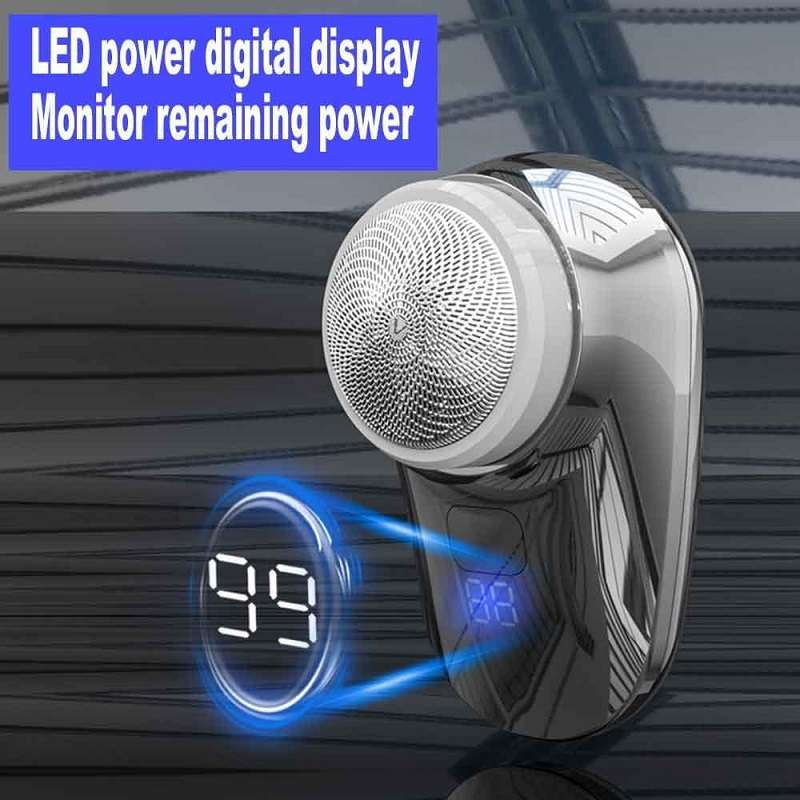 Wolulu AS-50863 Mini Portable Electric Mens Shaver With Digital Display