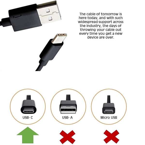 1M Type C USB Cable
